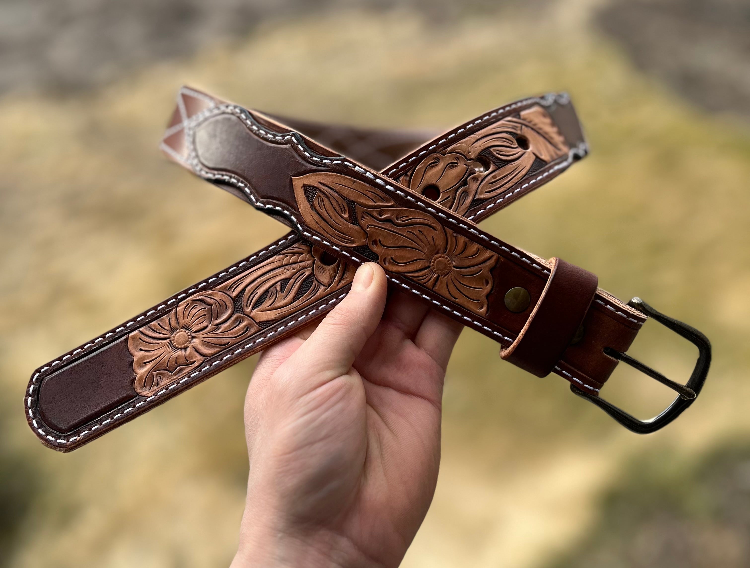 Custom Carved Belt