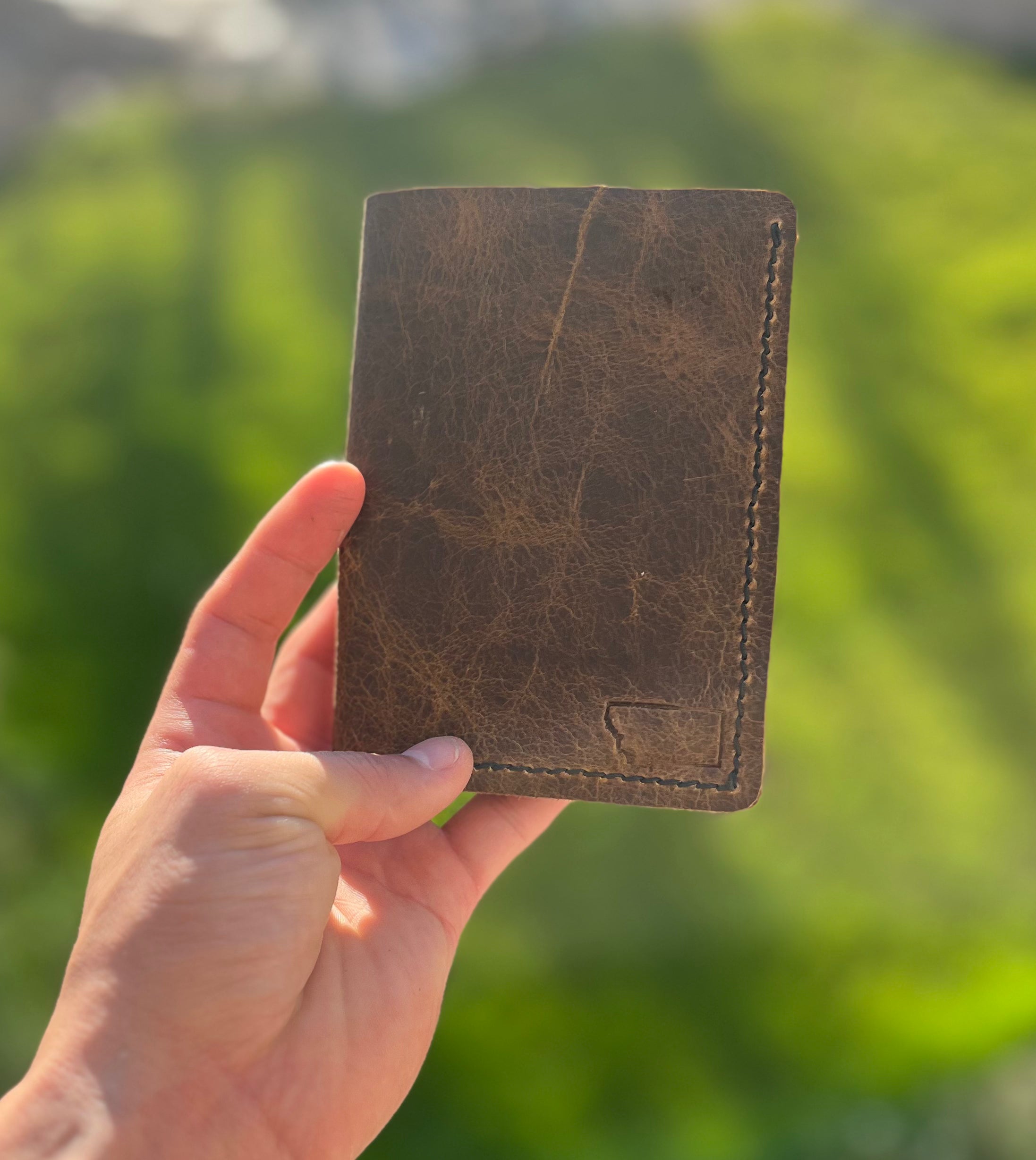 Rust Bison Passport Cover