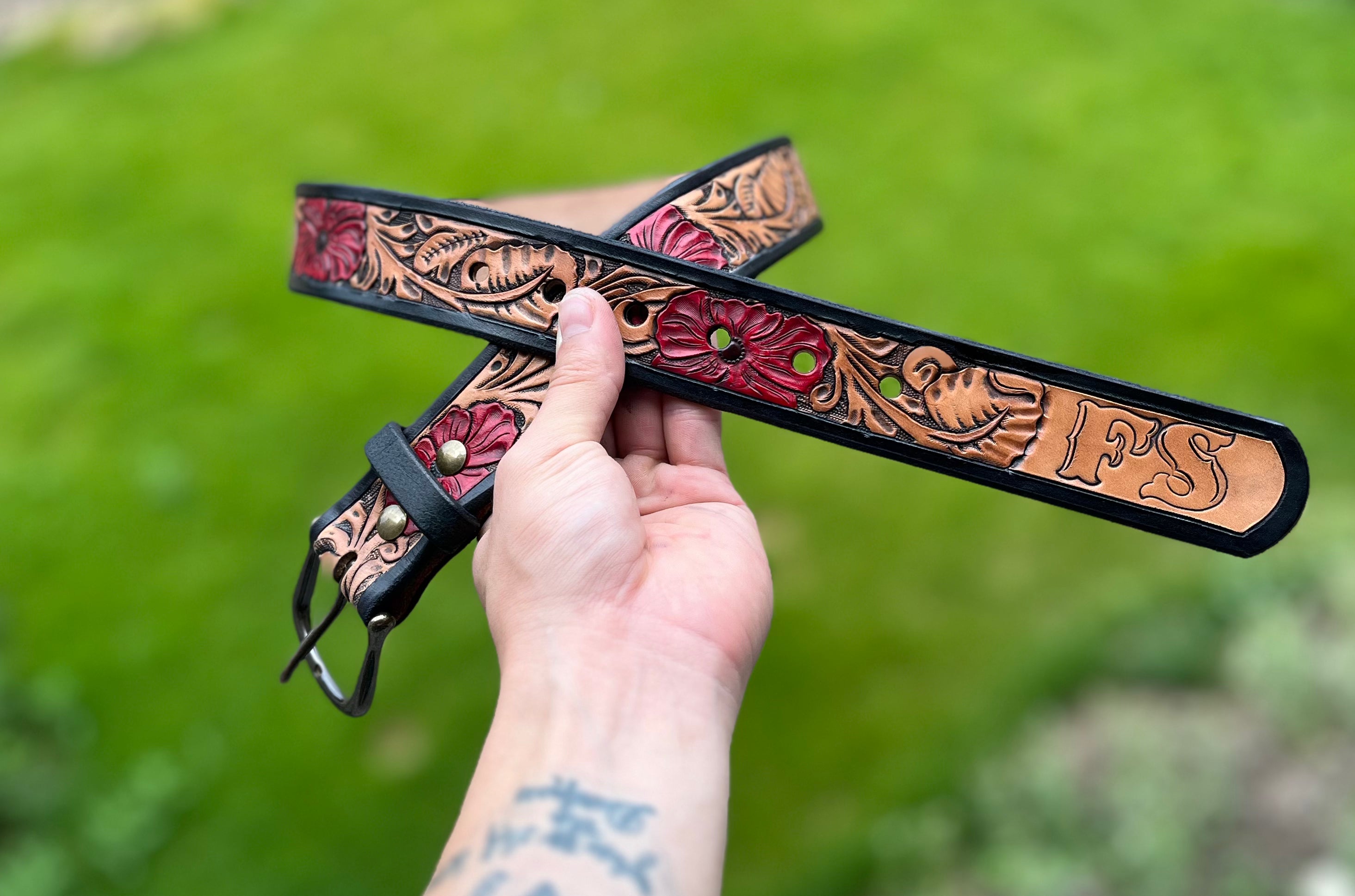 Custom Carved Belt