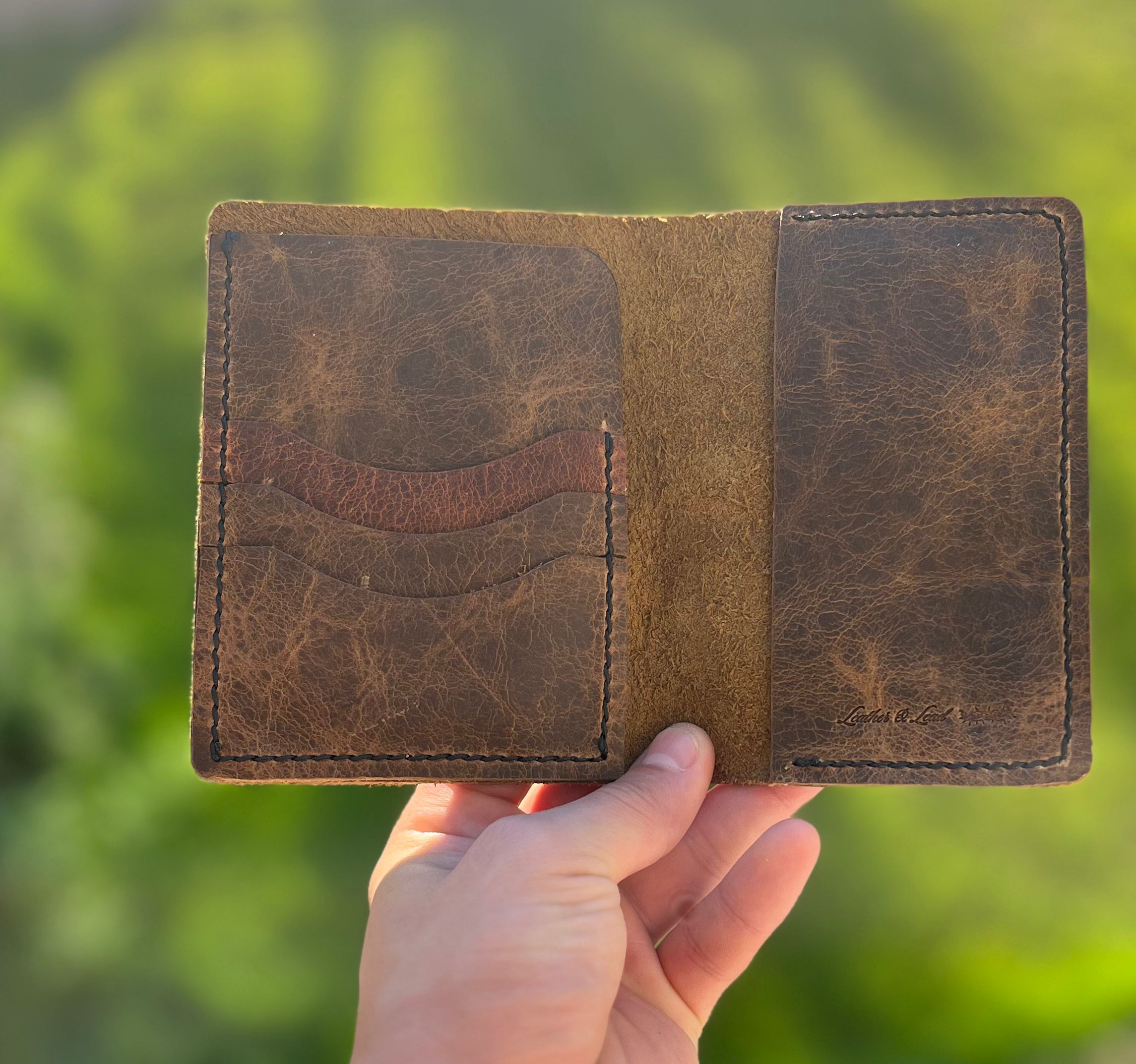 Rust Bison Passport Cover